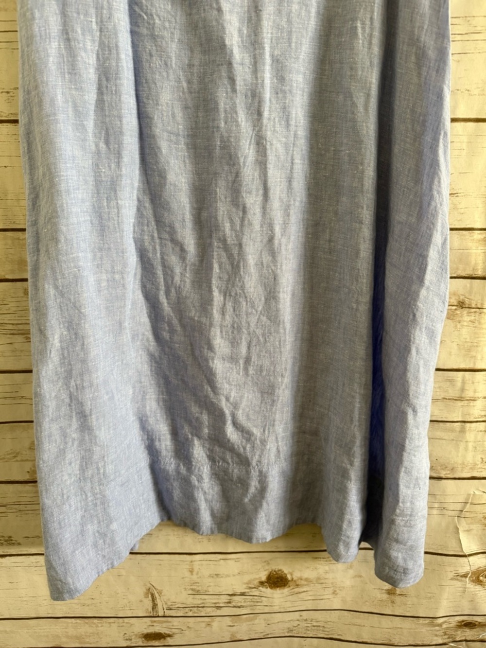 J.Crew Linen French Blue Maxine Button-Back Shift Dress Size 20 plus Sleevelesss - Picture 4 of 9